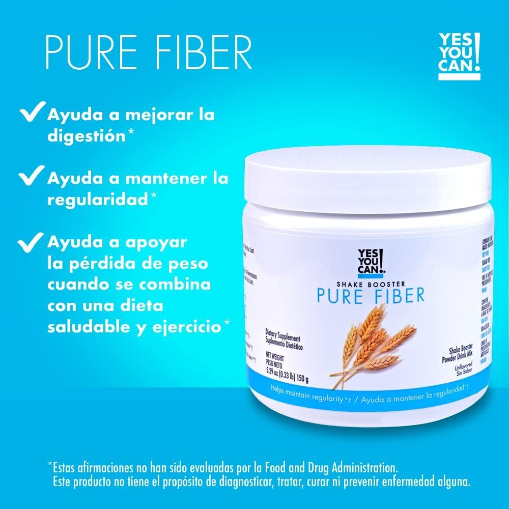 Yes You Can! Shake Booster Pure Fiber, Add to Complete Meal Replacement Shake…