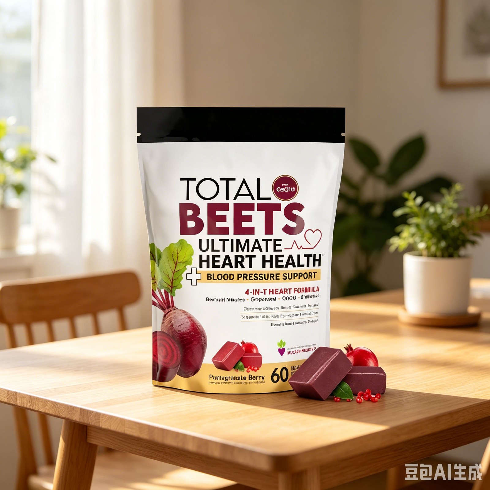 Total Beets Chews Blood Pressure Pomegranate Ultimate Berry Support Health Heart