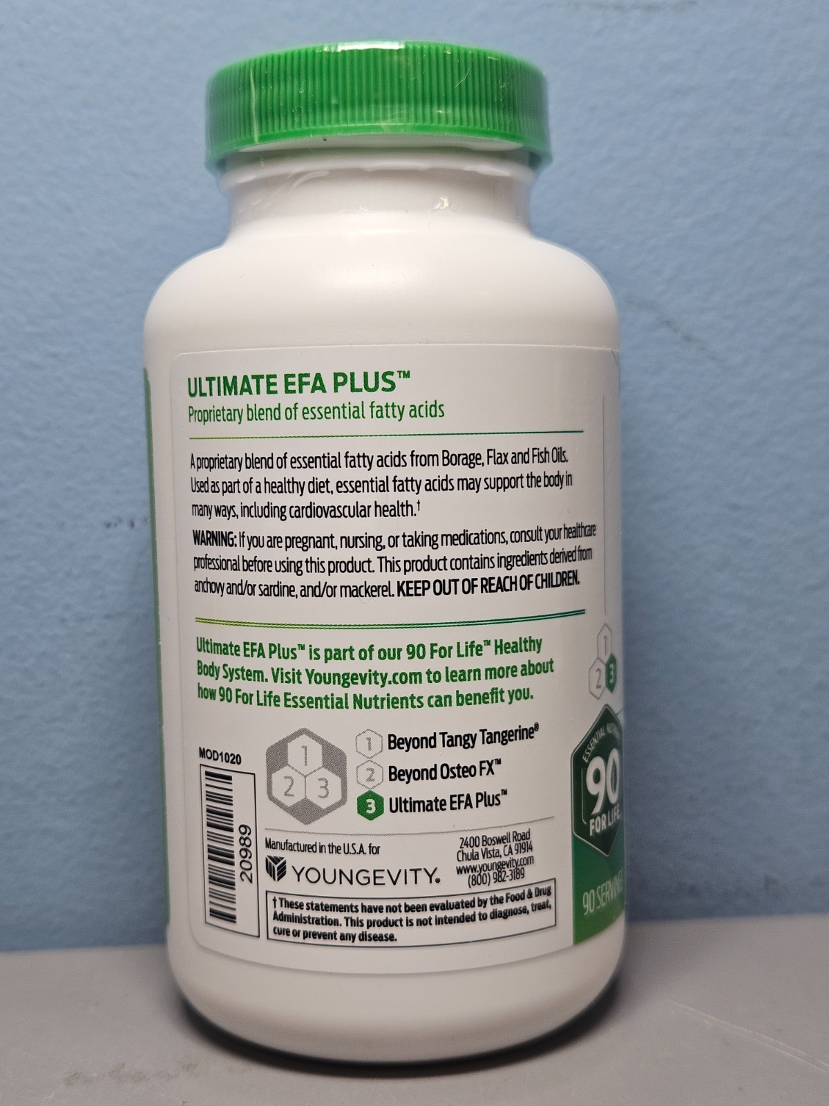Youngevity Ultimate EFA Plus Fatty Acids 90 Soft Gels – New & Sealed Exp 2/2029