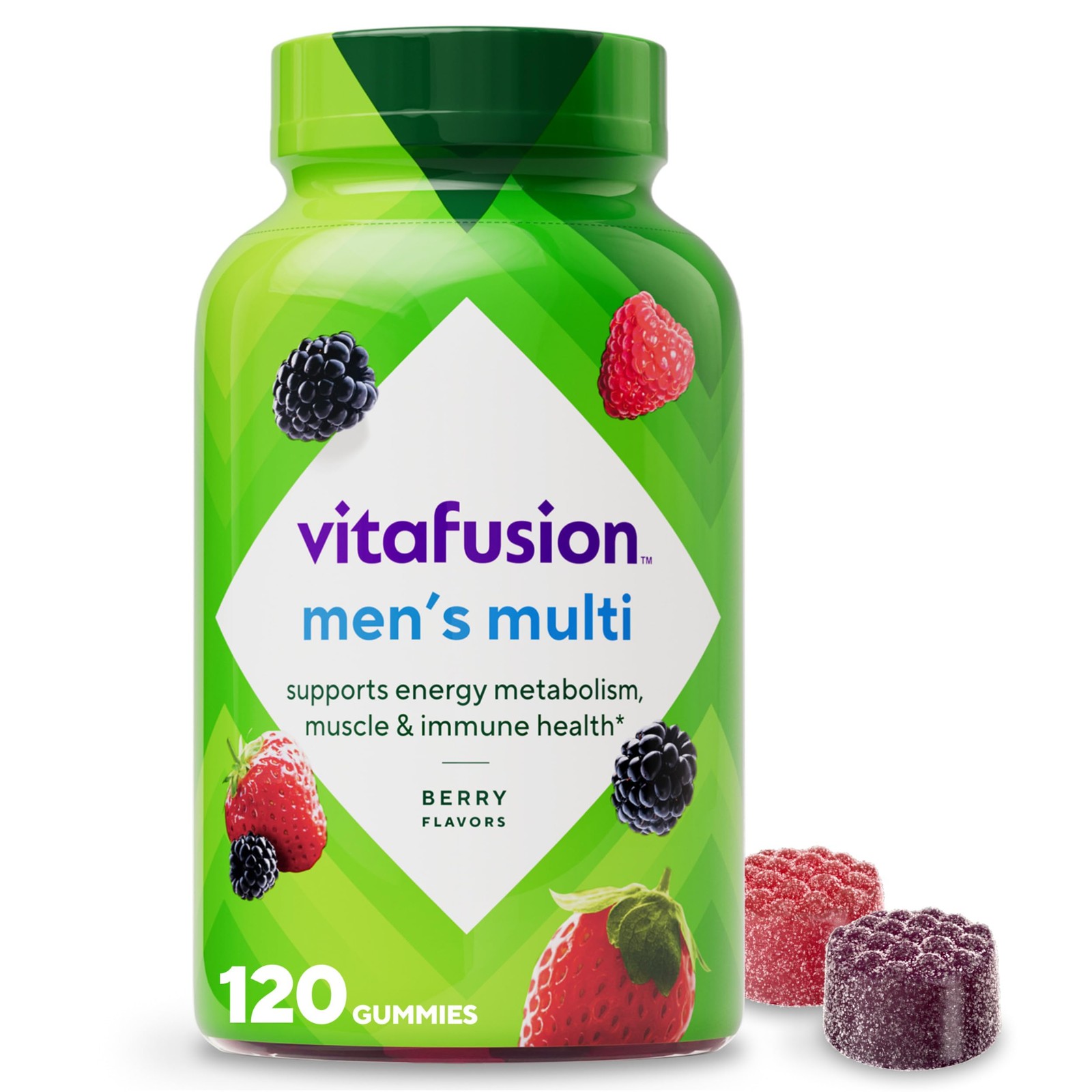 Vitafusion Adult Gummy Vitamin Supplement For Men Berry Flavored A C D E B6 B12