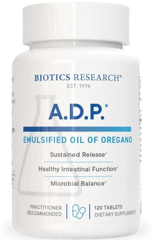 Biotics Research ADP Tablets – 120 Count – A.D.P. Oregano Oil – Exp. 12/2027