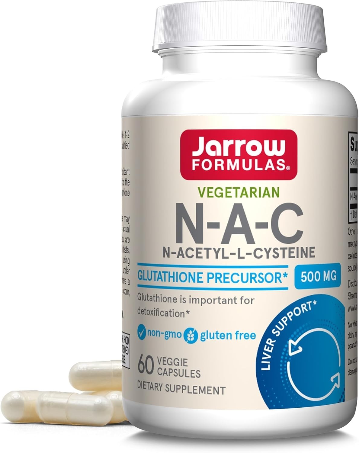 Liver Health Support with N-A-C 500mg – Antioxidant Power in 60 Veggie Capsules
