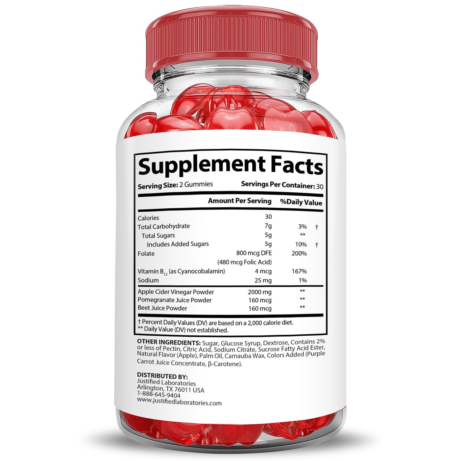 Justified Laboratories Trim Tummy Keto Acv Gummies Extreme 2000 Mg – 60 Count