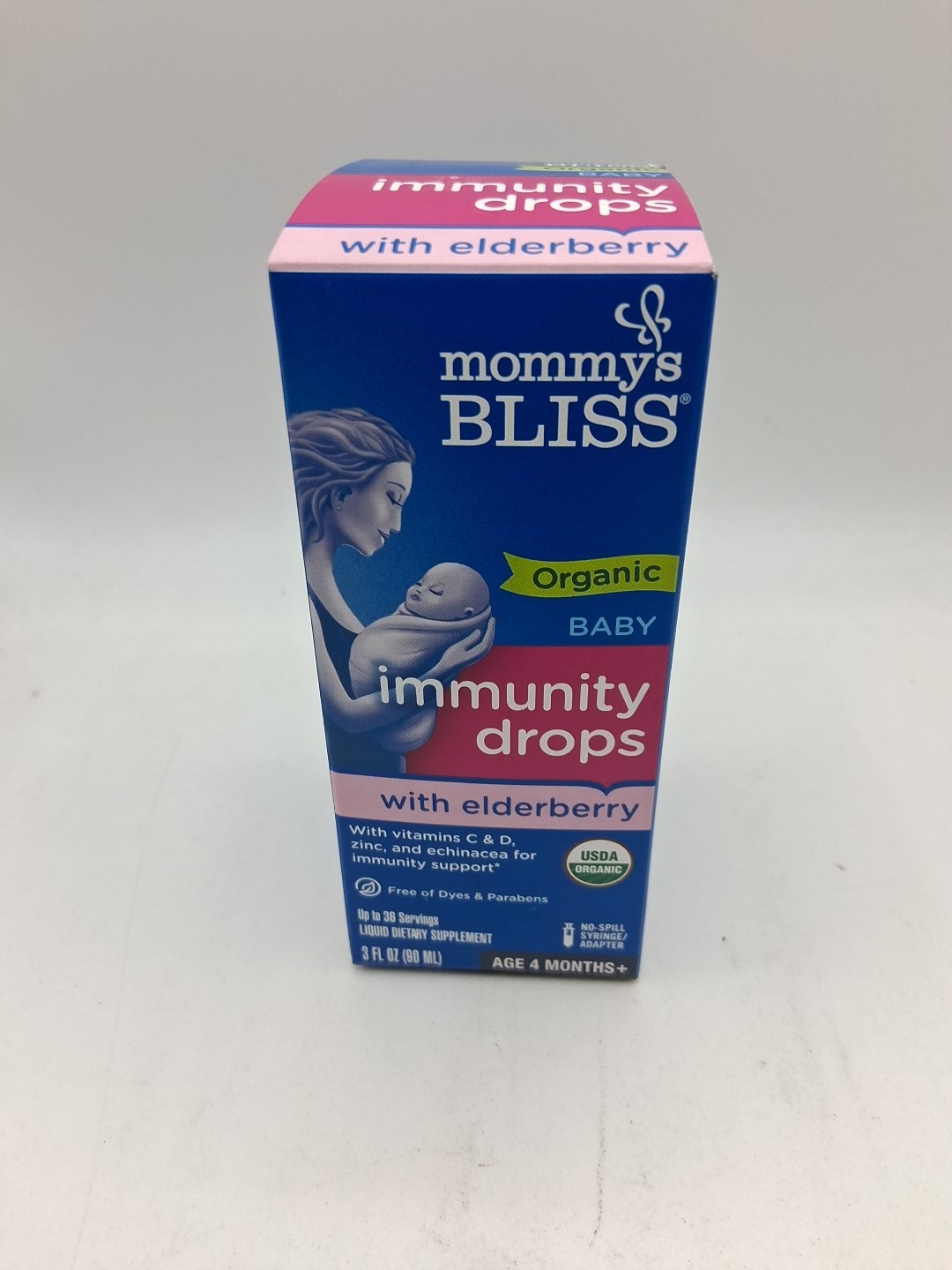 3x MOMMY’S BLISS ORGANIC BABY IMMUNITY DROPS WITH ELDERBERRY 3 FL.OZ. EA….