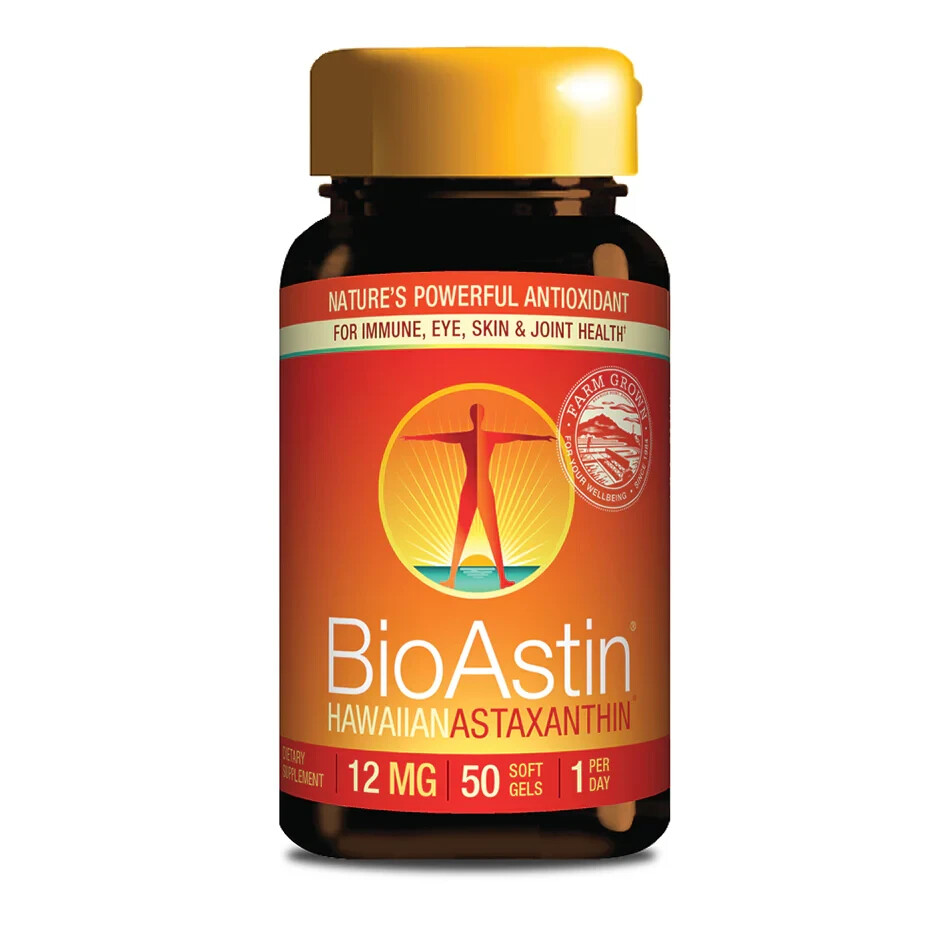 bioastin hawaiian astaxanthin 12mg 50 Softgel (Pack of 2) (EXP:09/2026)