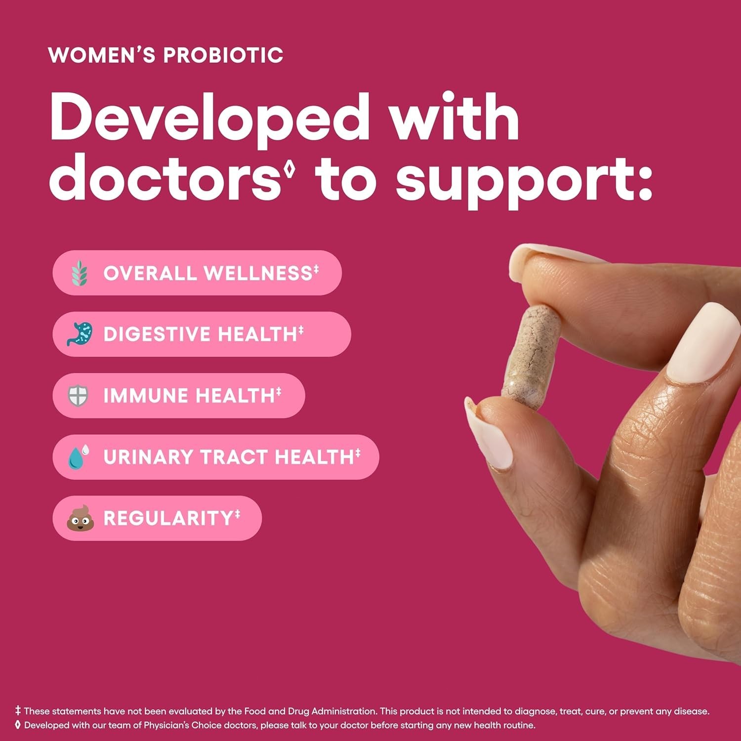Physician’s CHOICE Women Probiotic 50B CFU Cranberry Feminine Gut Support