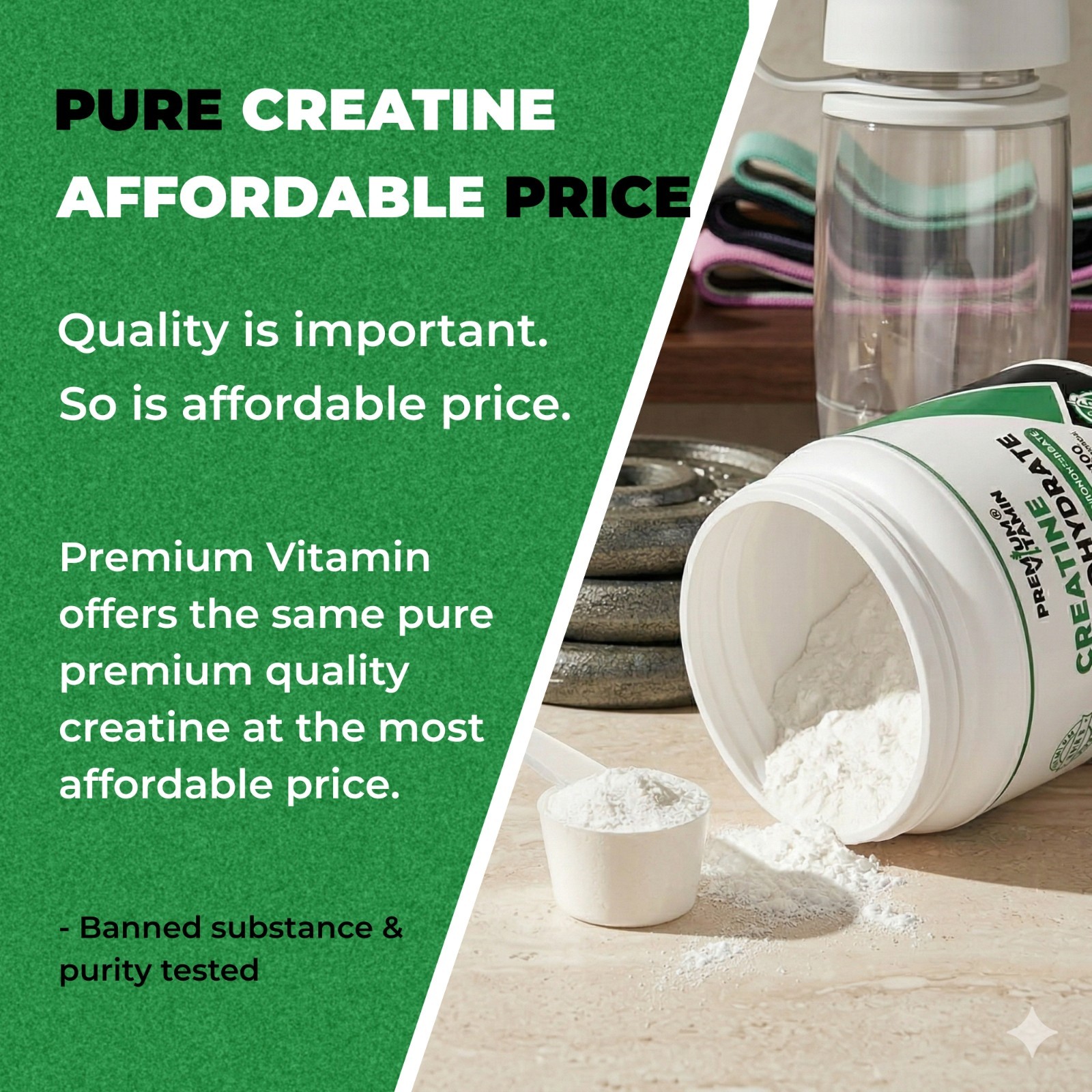 Creatine Monohydrate Powder 5000mg – 5 Grams Per Serving