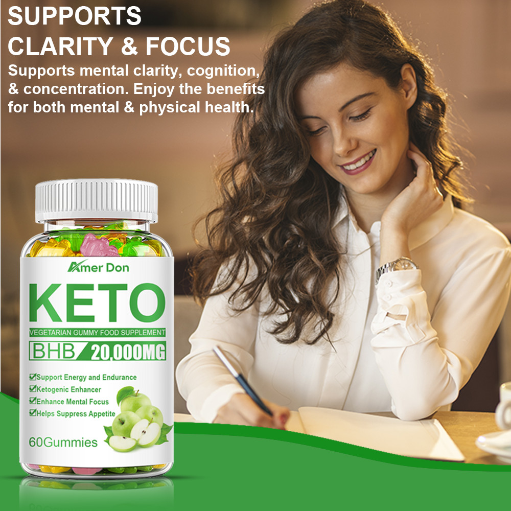 Keto ACV BHB Gummies for Fat Burn Weight Loss Detox Keto Diet 60 Pills Gummies