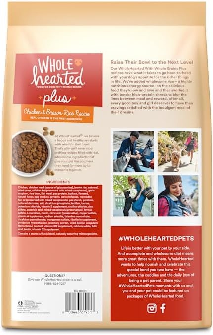 WholeHearted by Petco Plus Chicken & Brown Rice Recipe with Whole Grains Dry Dog