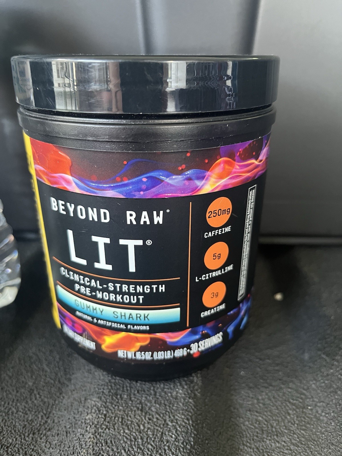 Beyond Raw LIT Clinical-Strength Pre-Workout Gummy Shark – 30 Servings – 05/2028