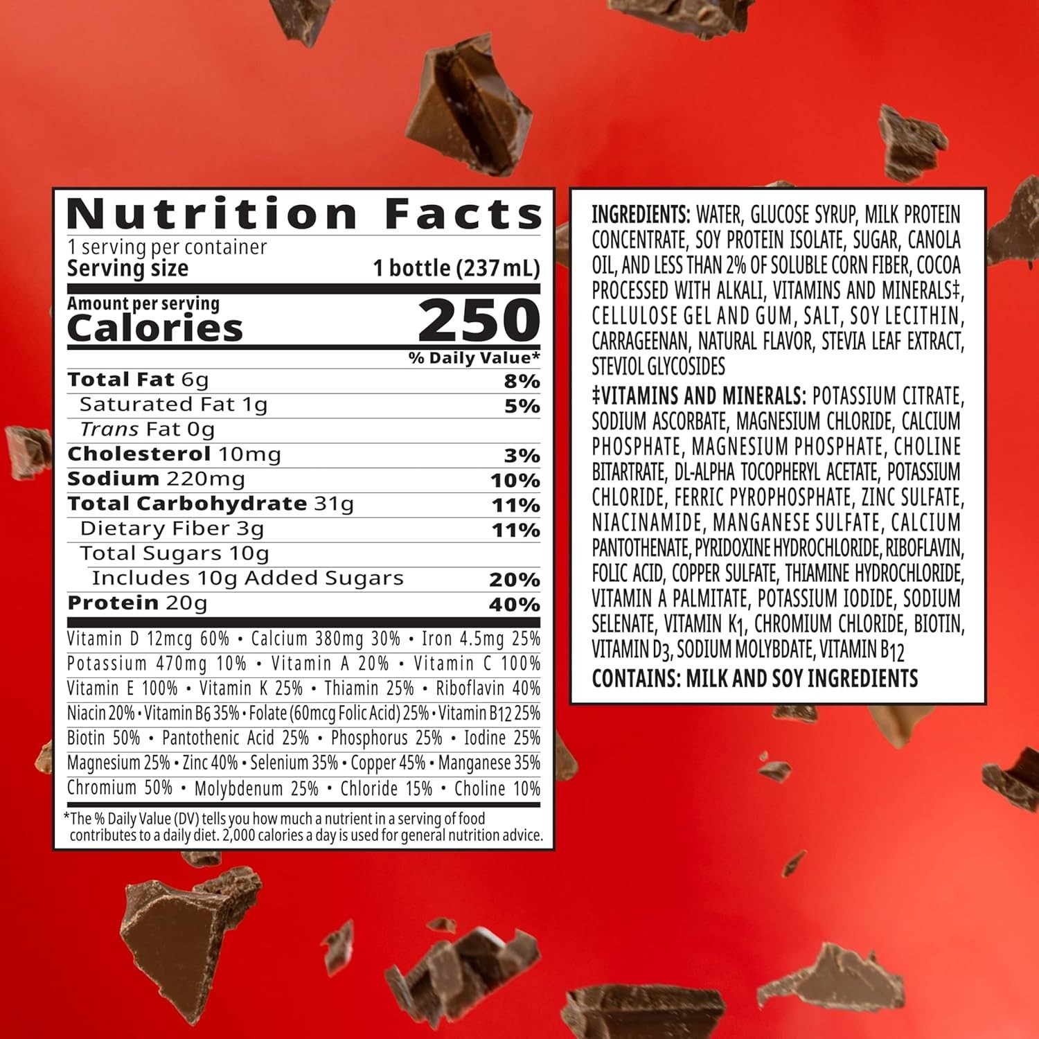 BOOST High Protein with Fiber Ready to Drink Complete Nutritional Drink, Rich Ch