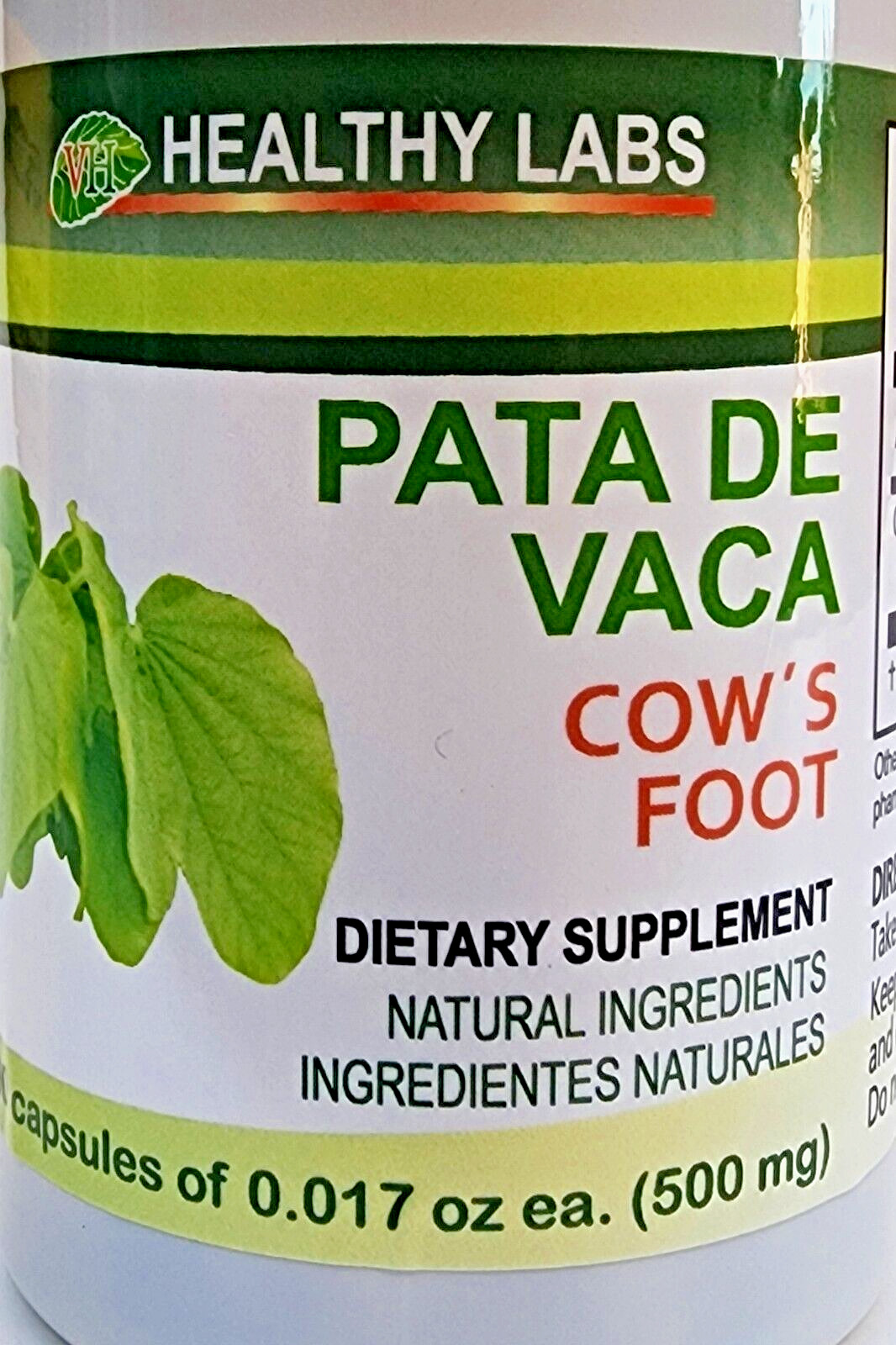 Bauhinia Forficata PATA DE VACA 90 Capsules Glucose and Cholesterol Support