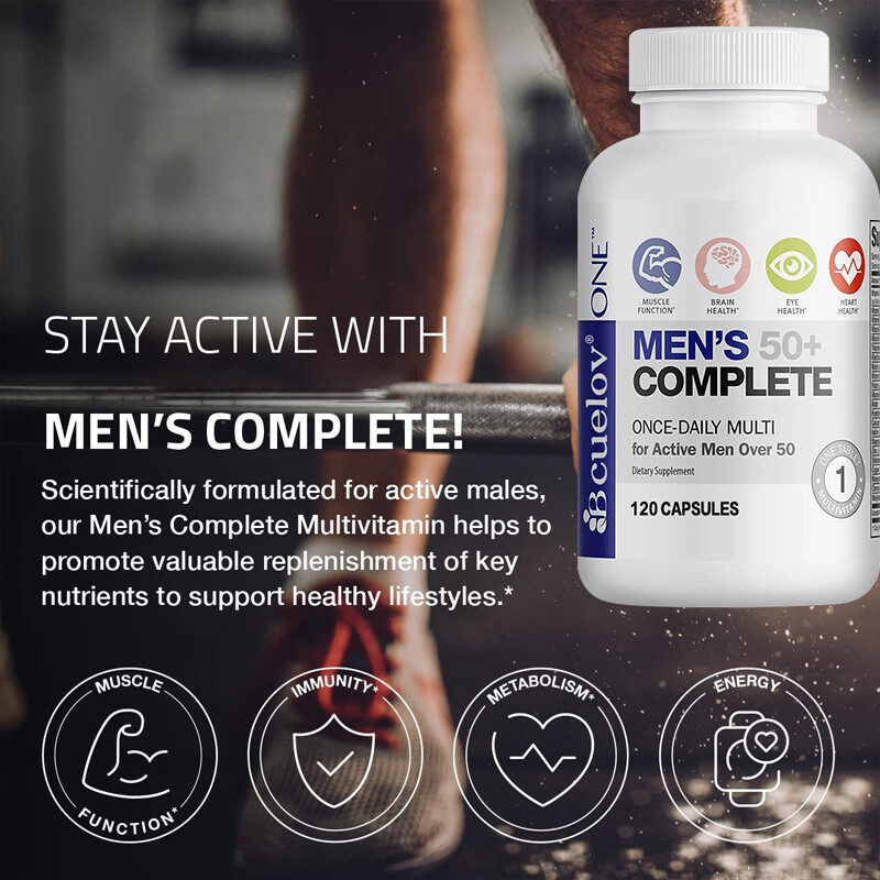 MEN’S 50+ COMPLETE Improve Memory Speed Up Muscle Recovery Promotes Fat Loss