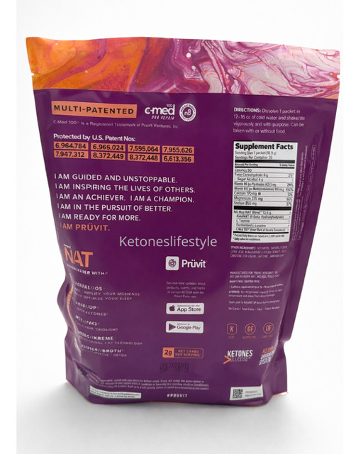 Pruvit Keto OS NAT TRU PASSION Charged – Exogenous Ketones Drink Mix – 20 Pack