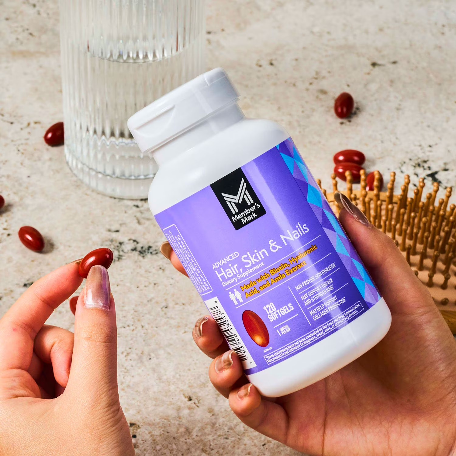Member’s Mark Advanced Hair Skin & Nails Softgels 120 Count