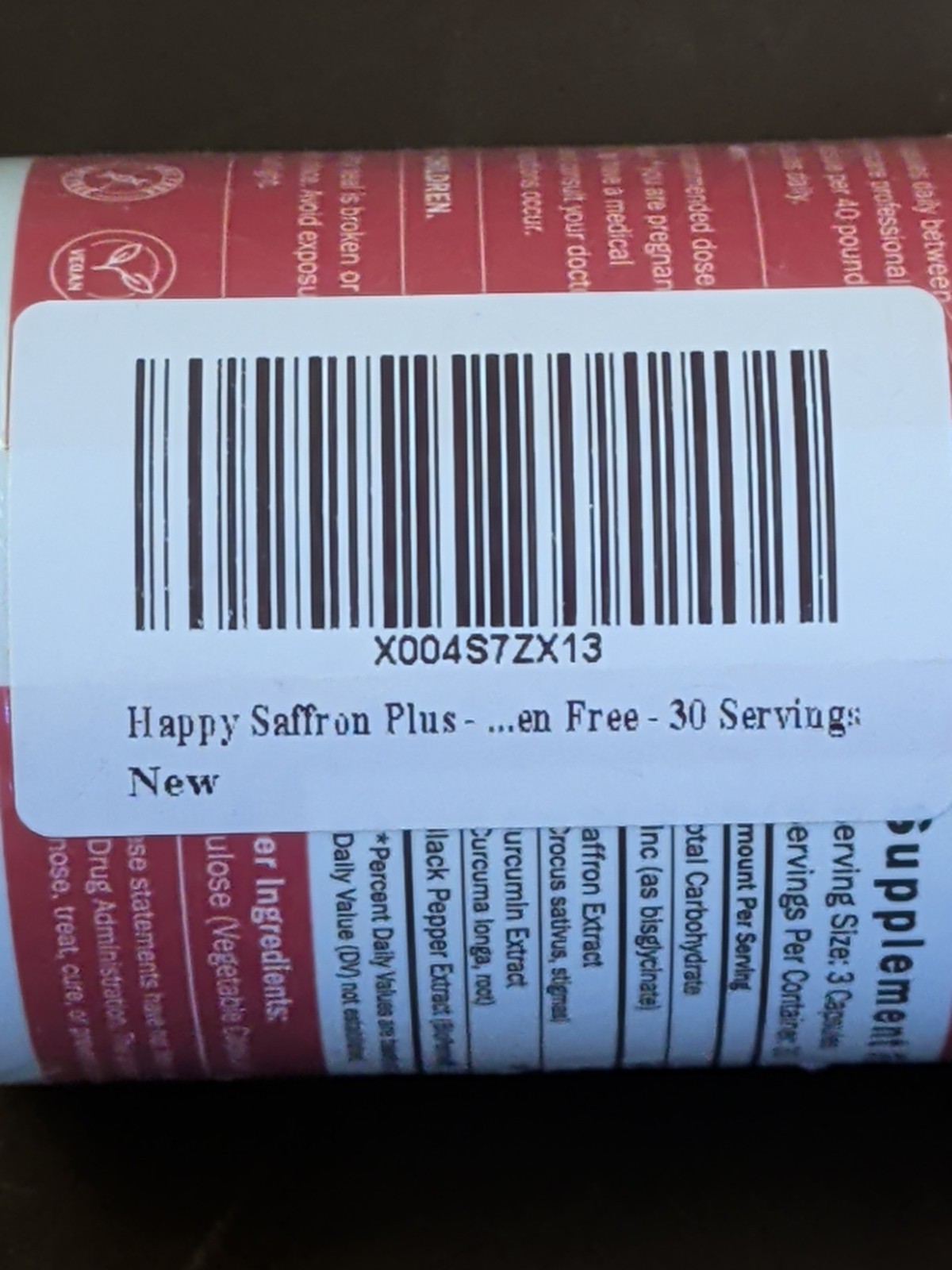 Happy Saffron Plus Mood Support, Memory & Energy Exp 3/23/2028, 90 Capsules