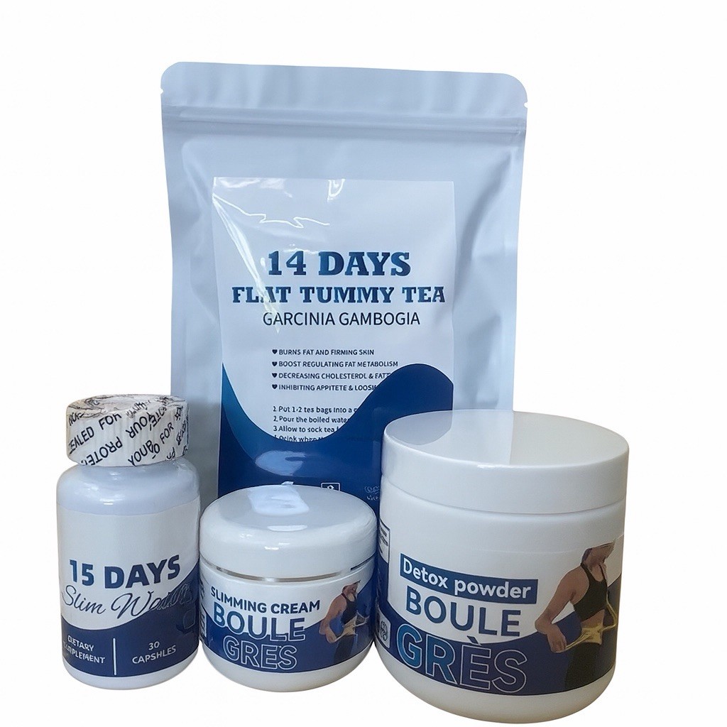 Boule Gres Detox Slimming Set 14 Days Garcinia Cambogia Tea Capsules Cream