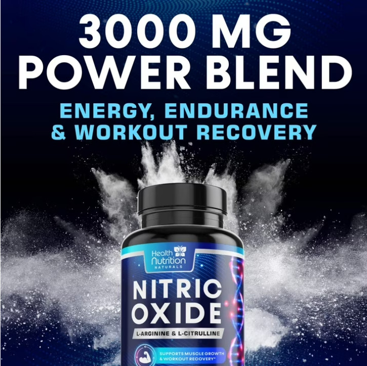 Nitric Oxide Booster w/ L-Arginine 3000mg Highest Potency Muscle Pump Supplement