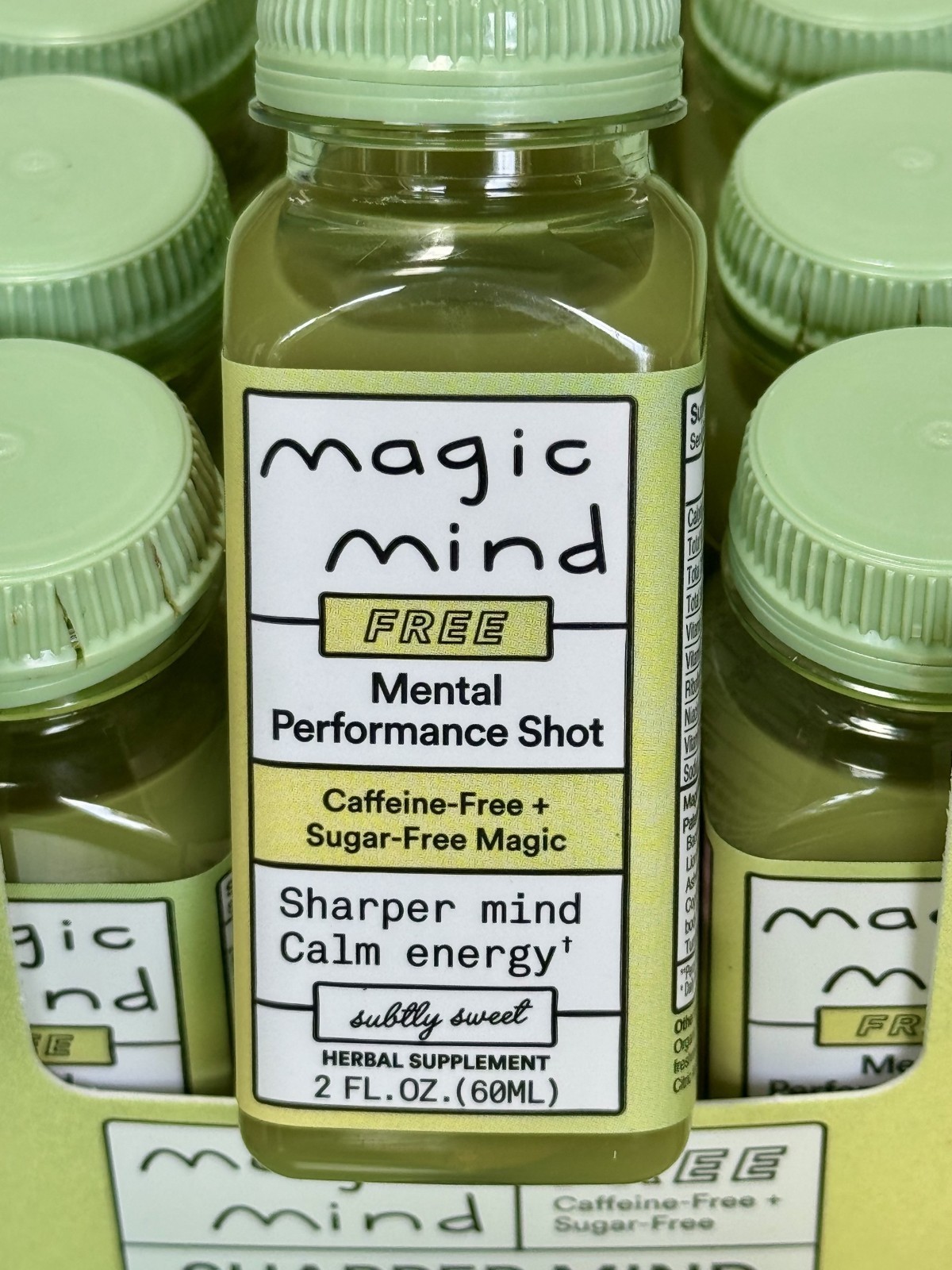 NEW IN BOX LOT OF (8) MAGIC MIND 2oz SHOTS = TOTAL 240 BOTTLES IN ALL
