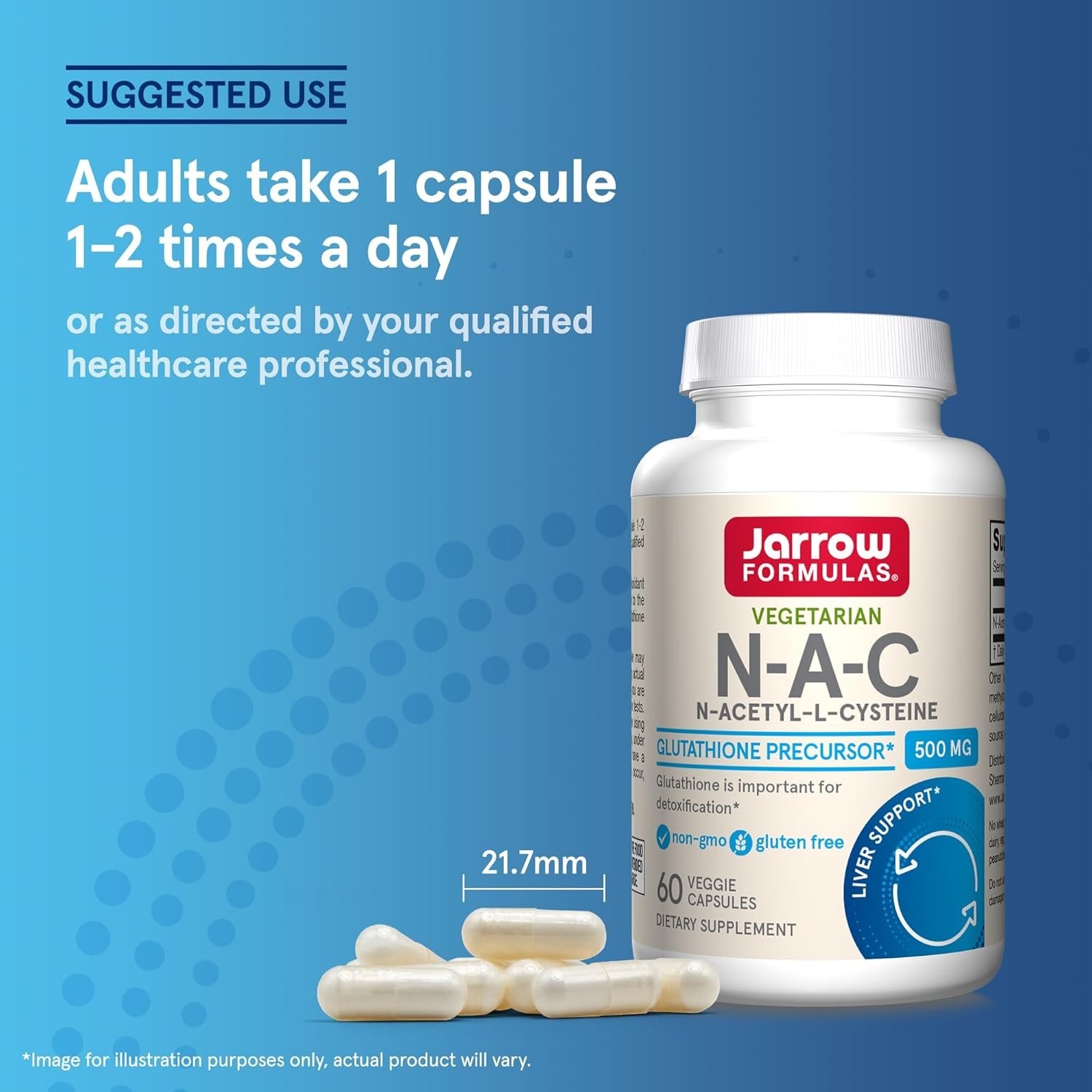 Liver Health Support with N-A-C 500mg – Antioxidant Power in 60 Veggie Capsules
