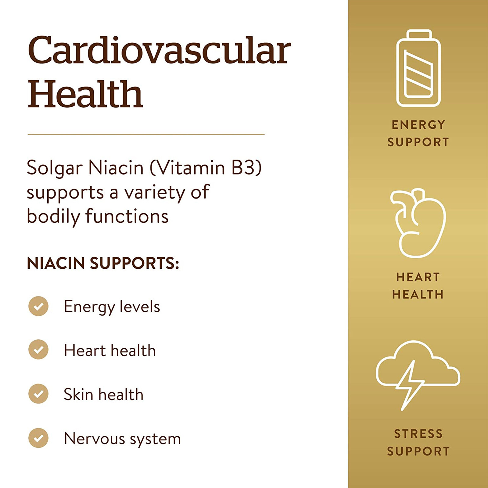 Solgar Niacin Vitamin B3 100 mg 100 Tablets