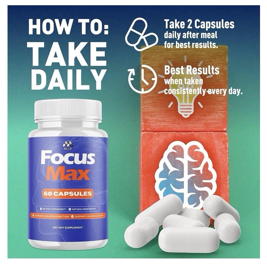 Focus Max Capsules, FocusMax Pills with All Natural Ingredients, Multivitamin