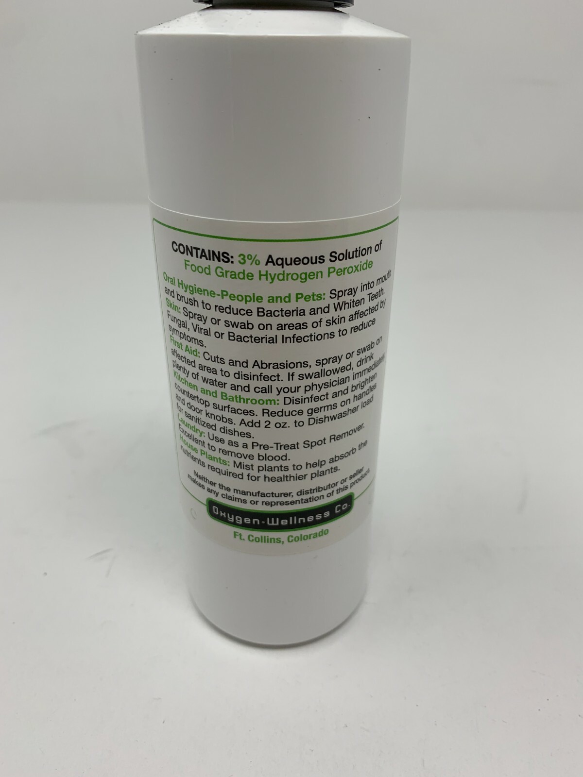 Oxygen Wellness Co. H2O2 Hydrogen Peroxide Food Grade 3% 8 oz.