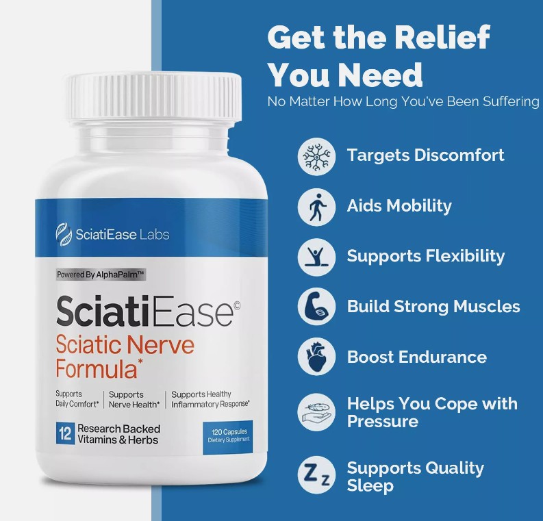 3 Pack SciatiEase Labs Sciati 120 Sciatic Nerve Formula Ease NEW Cap !