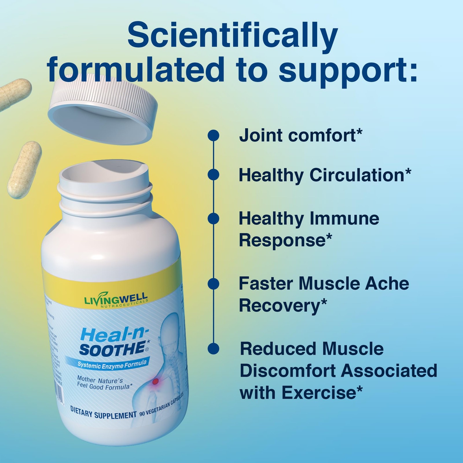 HEAL-N-SOOTHE Proteolytic Systemic Enzymes – Joint 60 Count (Pack of 1)