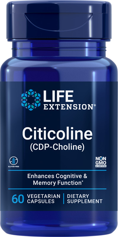 Citicoline 250mg 60 Caps Life Extension Non GMO – CDP Choline