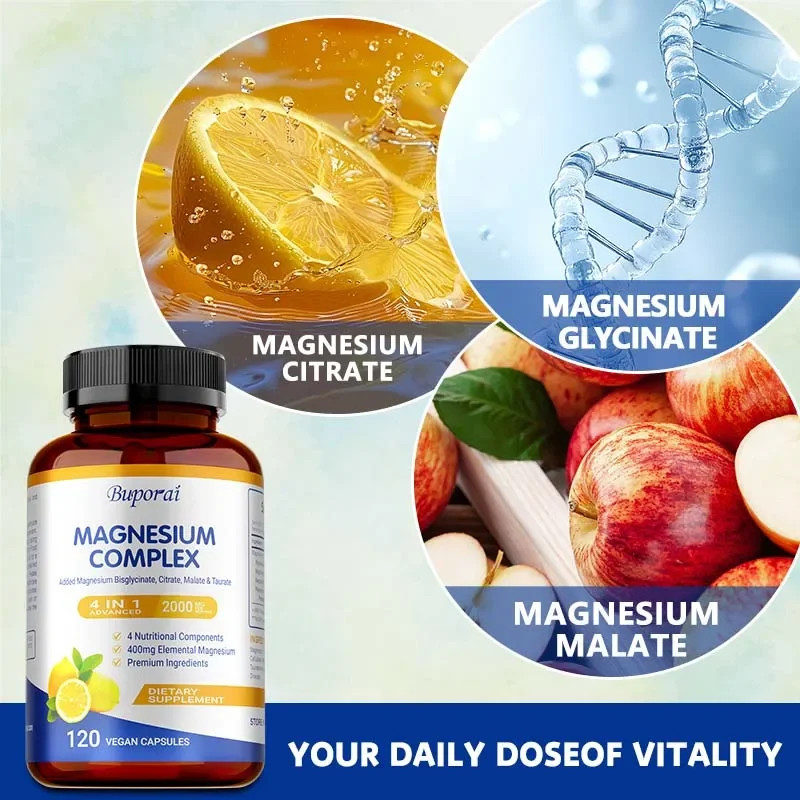Magnesium Complex 120pcs – Sleep, Muscle, Heart, Bone Health, Energy Support