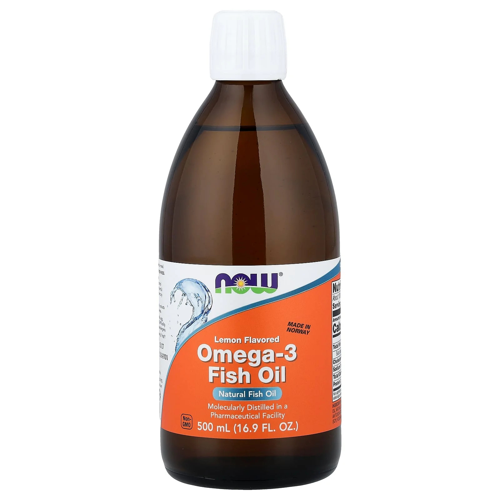 2 X NOW Foods, Omega-3 Fish Oil, Lemon , 16.9 fl oz (500 ml)