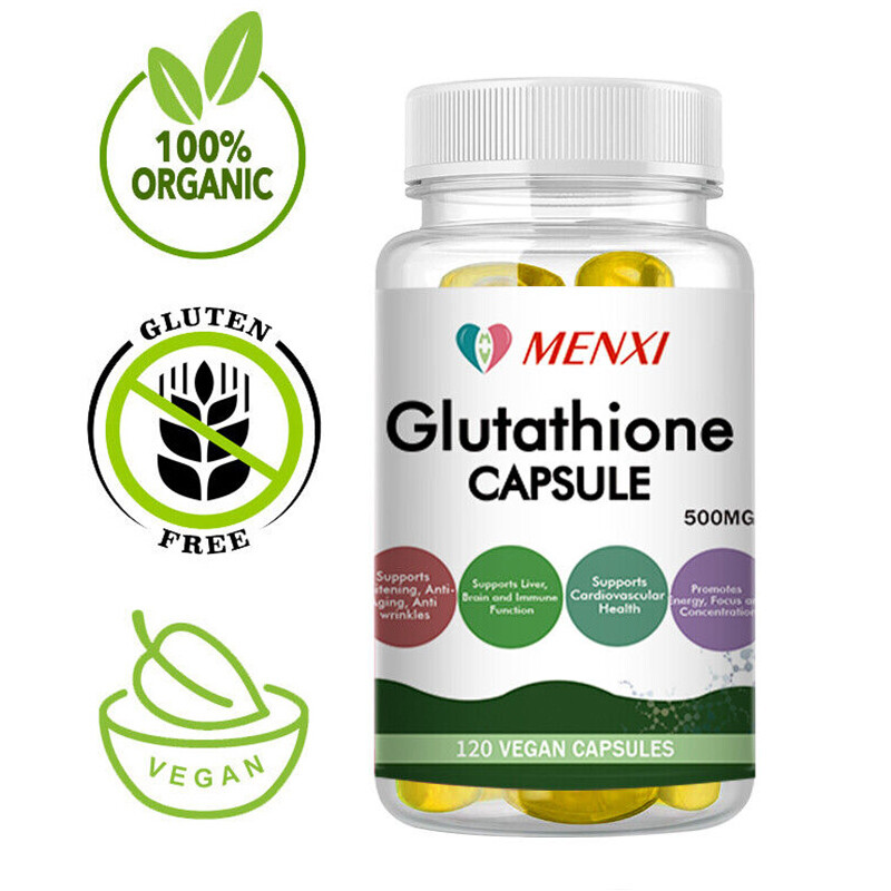 Glutathione Capsules Skin Whitening Natural Support Overall Health Supplement120