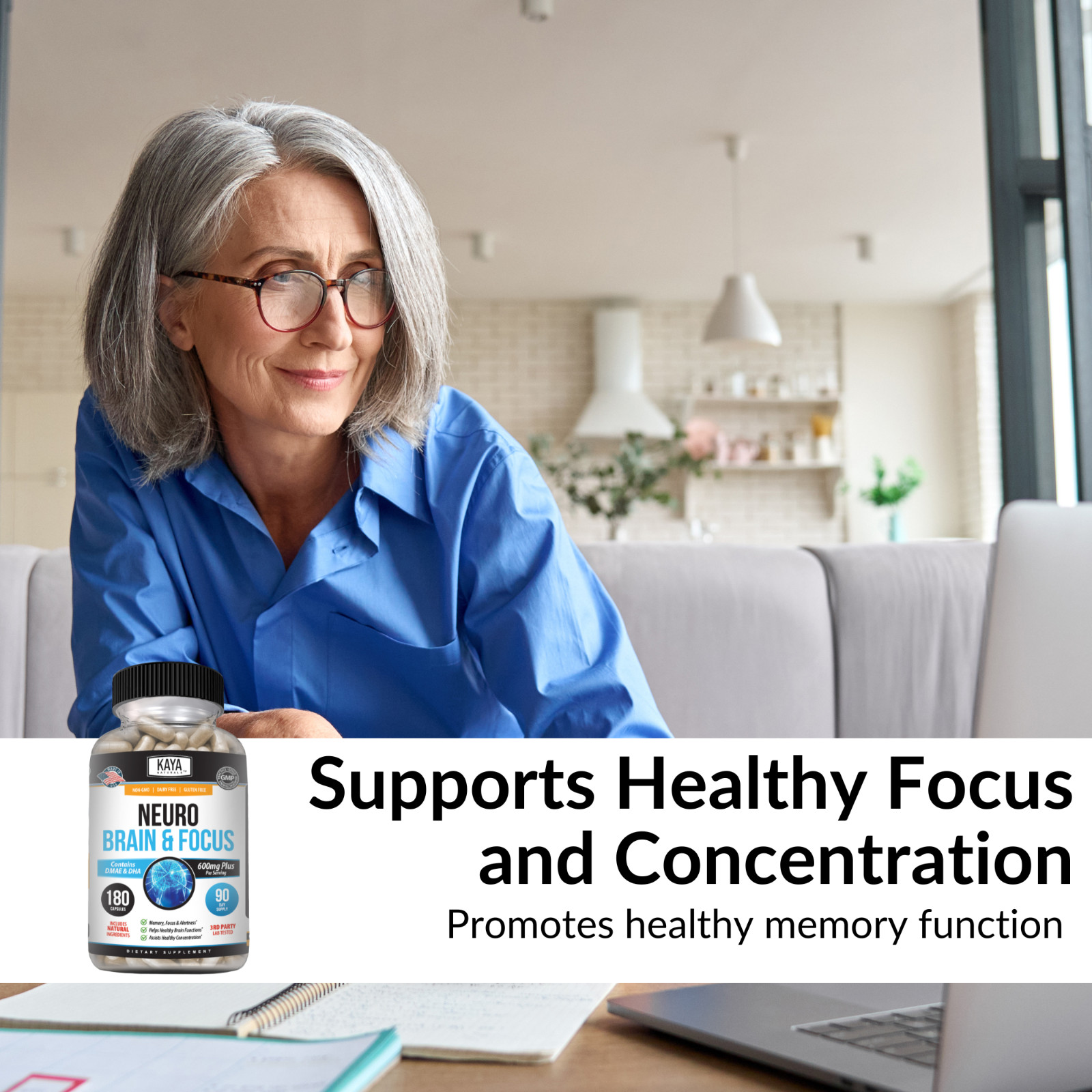 Neuro Brain & Focus 180ct Memory Function Clarity Energy Nootropic