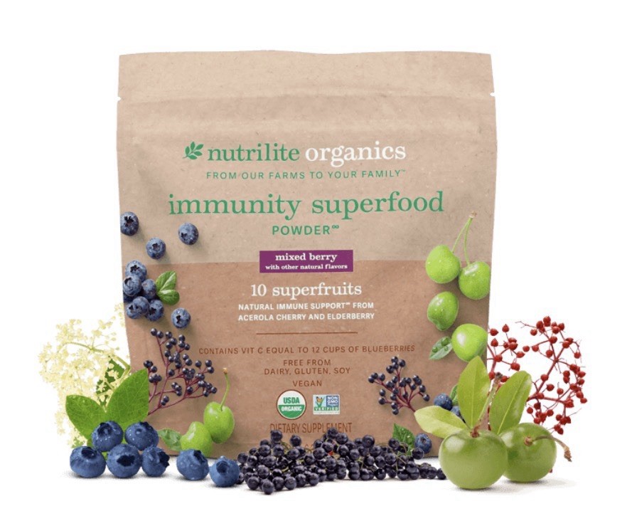 Nutrilite Organics Immunity Superfood Powder Vitamin C Mixed Berry Immune
