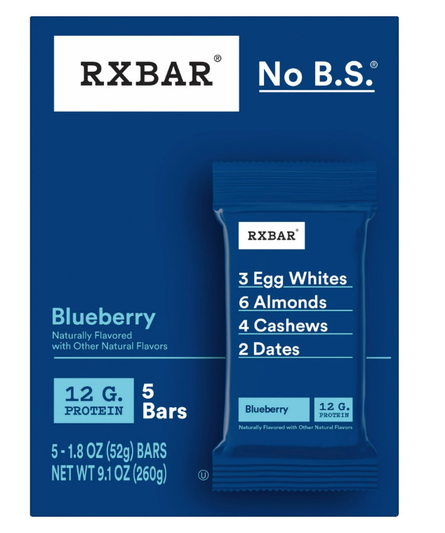 RXBAR Protein Bars Gluten-Free, Blueberry, 10 Count