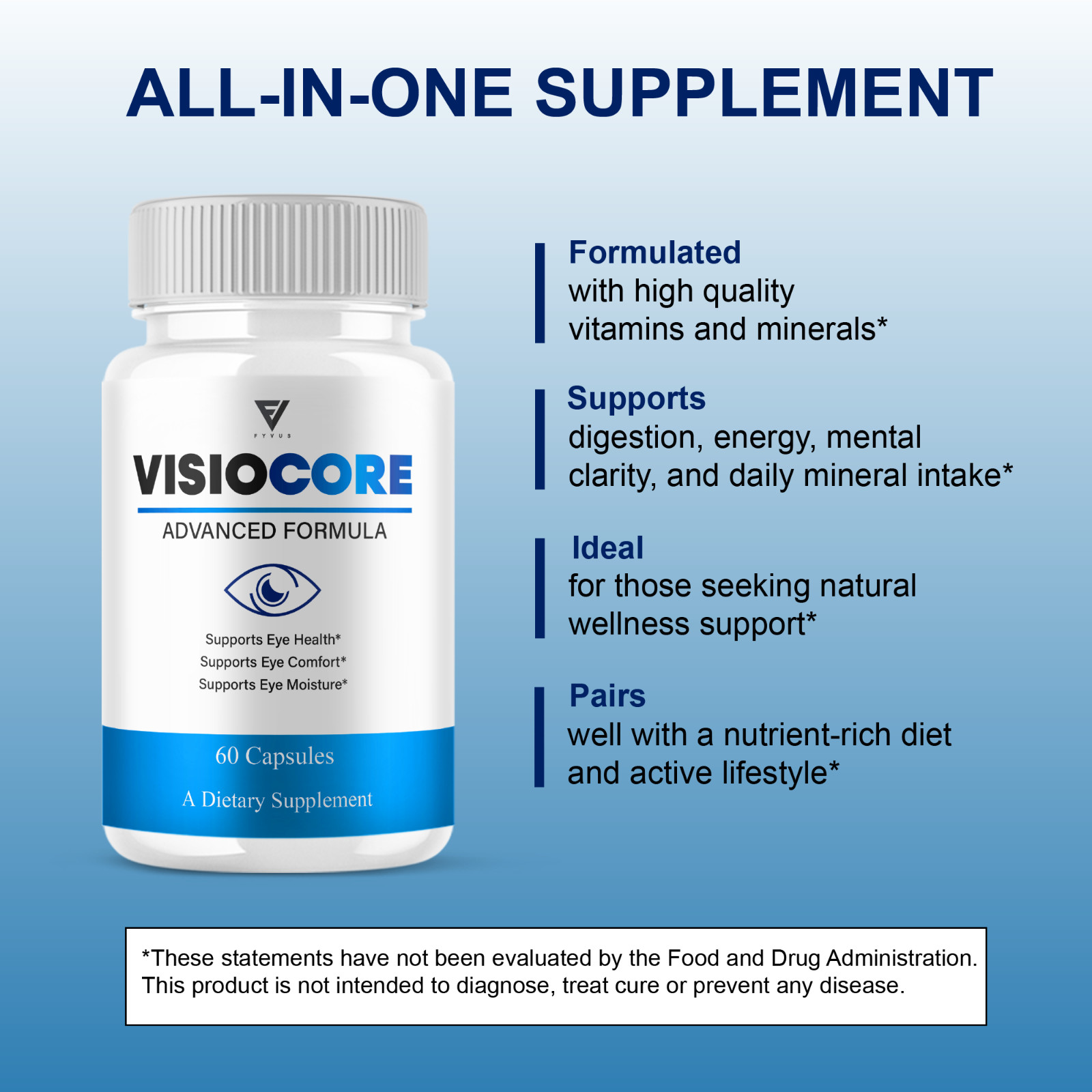 VisioCore Advanced Formula, Visio Core Eye Care Support (60 Capsules)