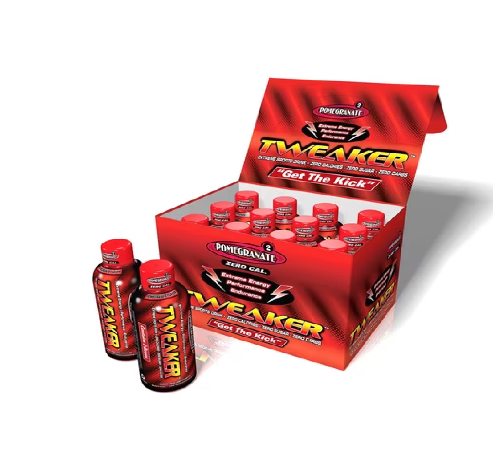 Tweaker Energy Shot, Pomegranate, 2 fl oz, 12 Count.