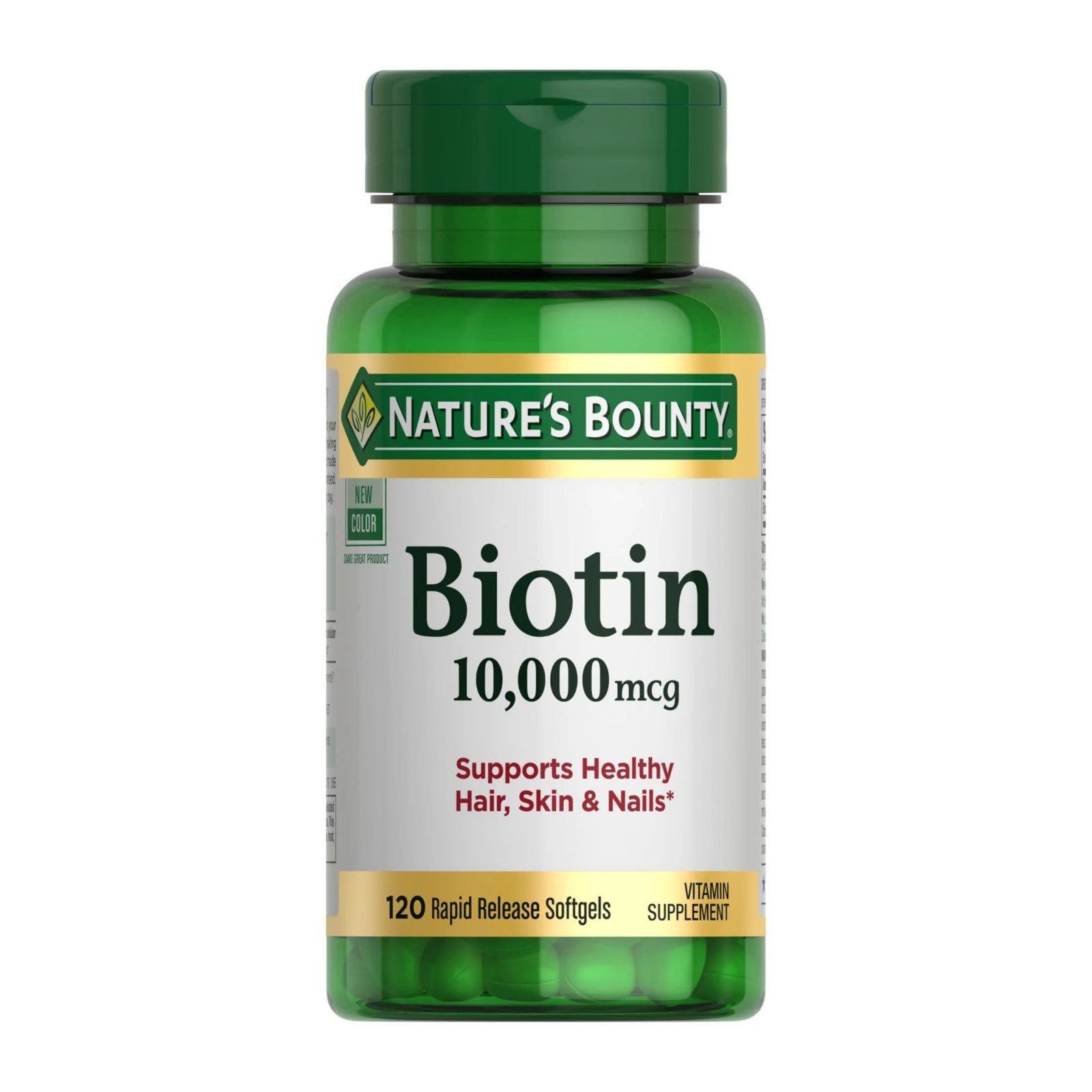 Nature’s Bounty Biotin Supplement, 10000mcg, 120 Rapid Release Softgels