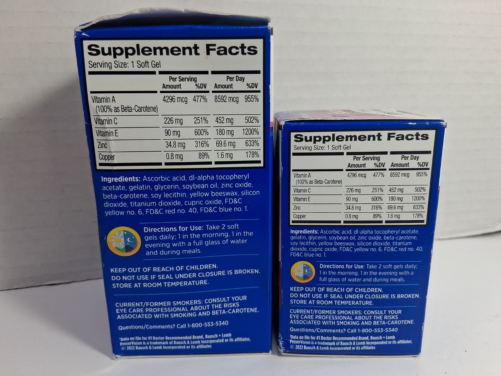 Bausch + Lomb PreserVision Areds Soft Gels 180 Softgels Lot Of 2 New 05/26