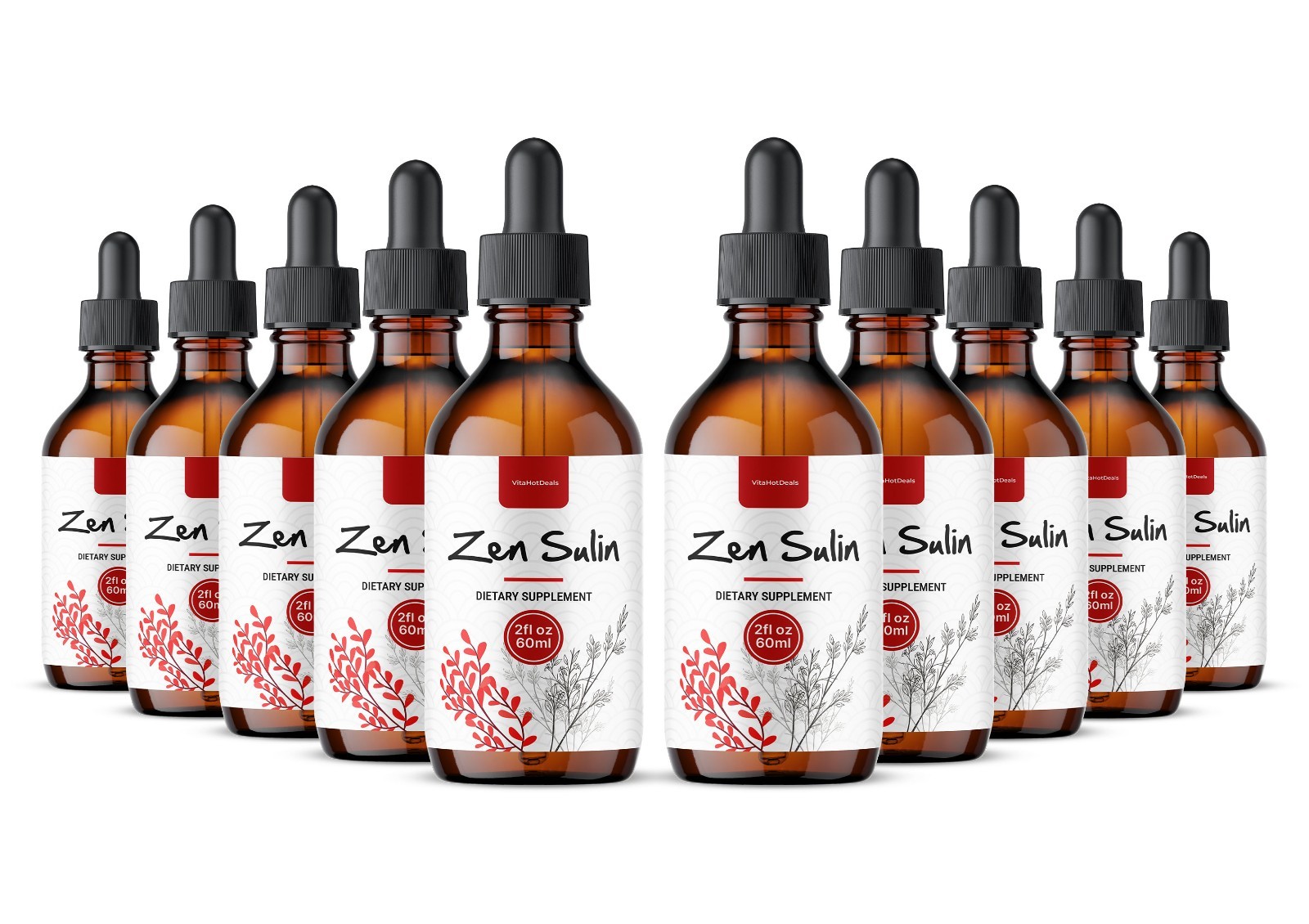 ZenSulin Drops Liquid Supplement, Natural Formula, Zen Sulin Drops (10 Pack)
