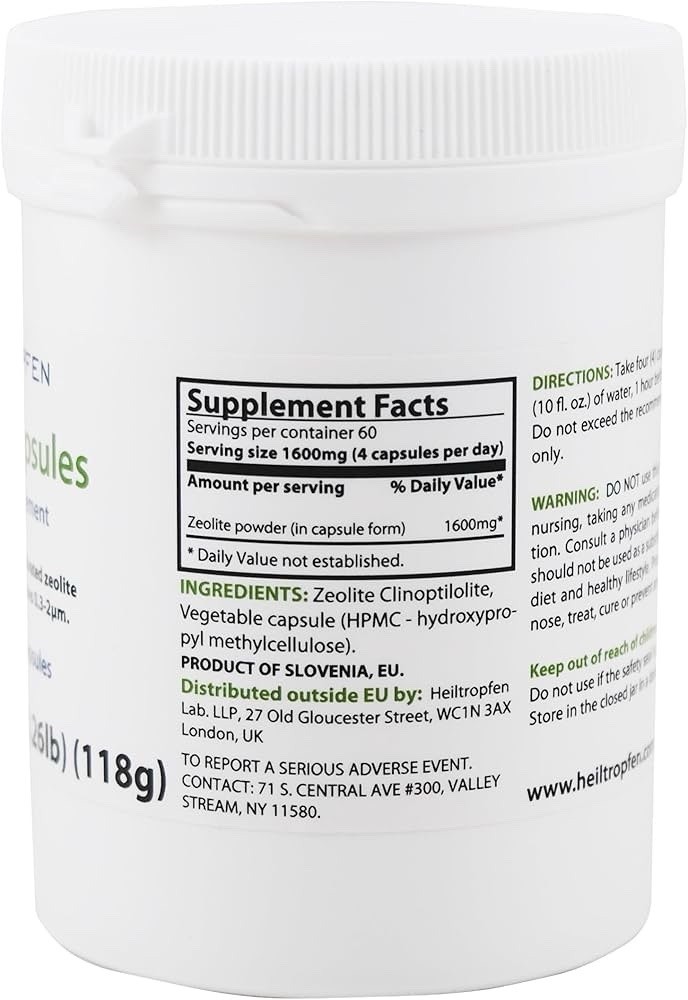 Zeolite 240 Capsules Detox Clinoptilolite – 3X Activated – Natural Minerals