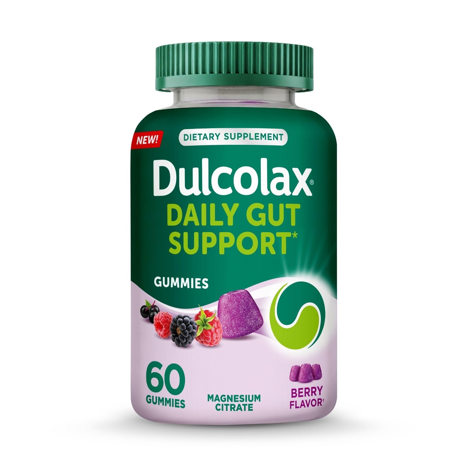 Dulcolax Daily Gut Support Gummies, Magnesium Formula, 60 Count