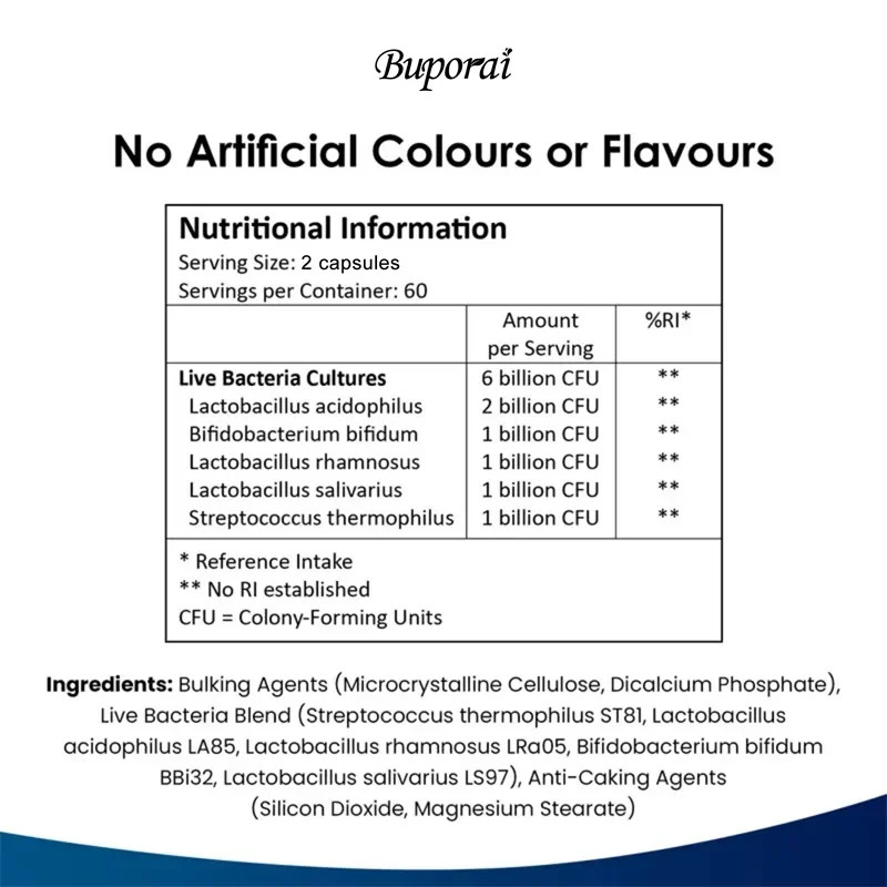 Multi-strain Probiotics 120pcs, Supports Digestive and Gut Health, Metabolism