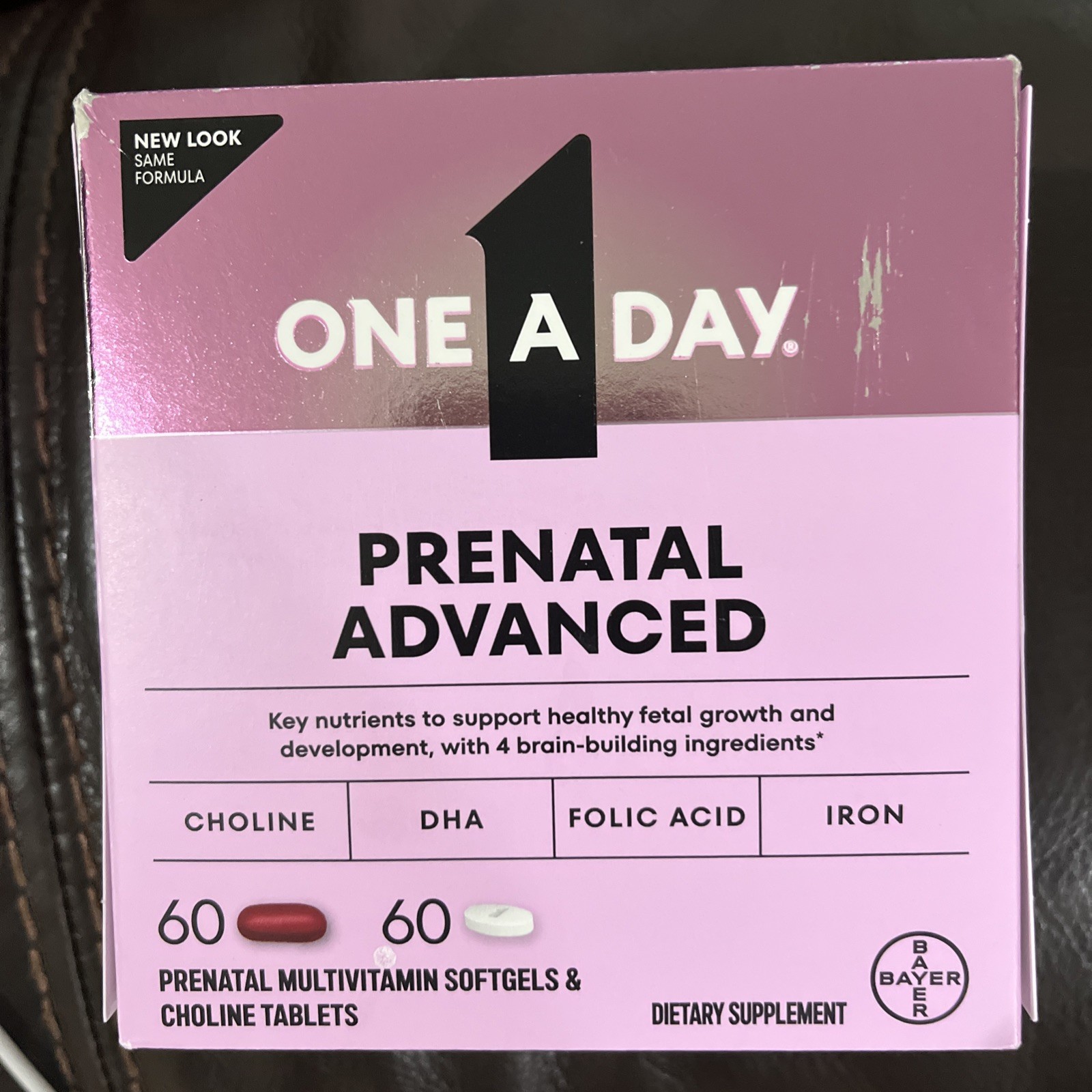 One A Day Advanced Prenatal Multivitamin w/ Choline/- 60+60 Ct-Expiration 09/27