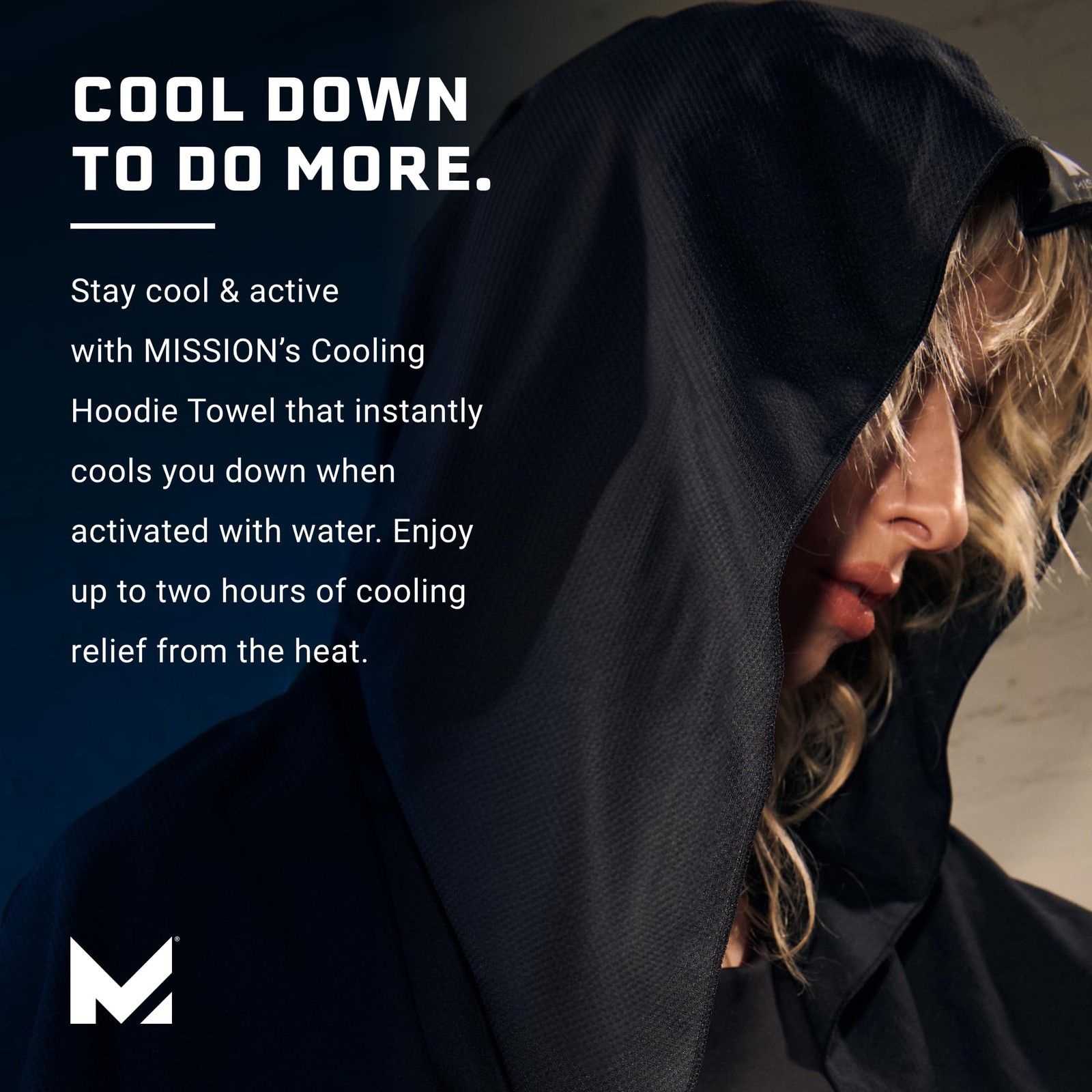 Cooling Hoodie Towel- Sport Hood Towel, Cools when Wet, UPF 50, Contours Your…