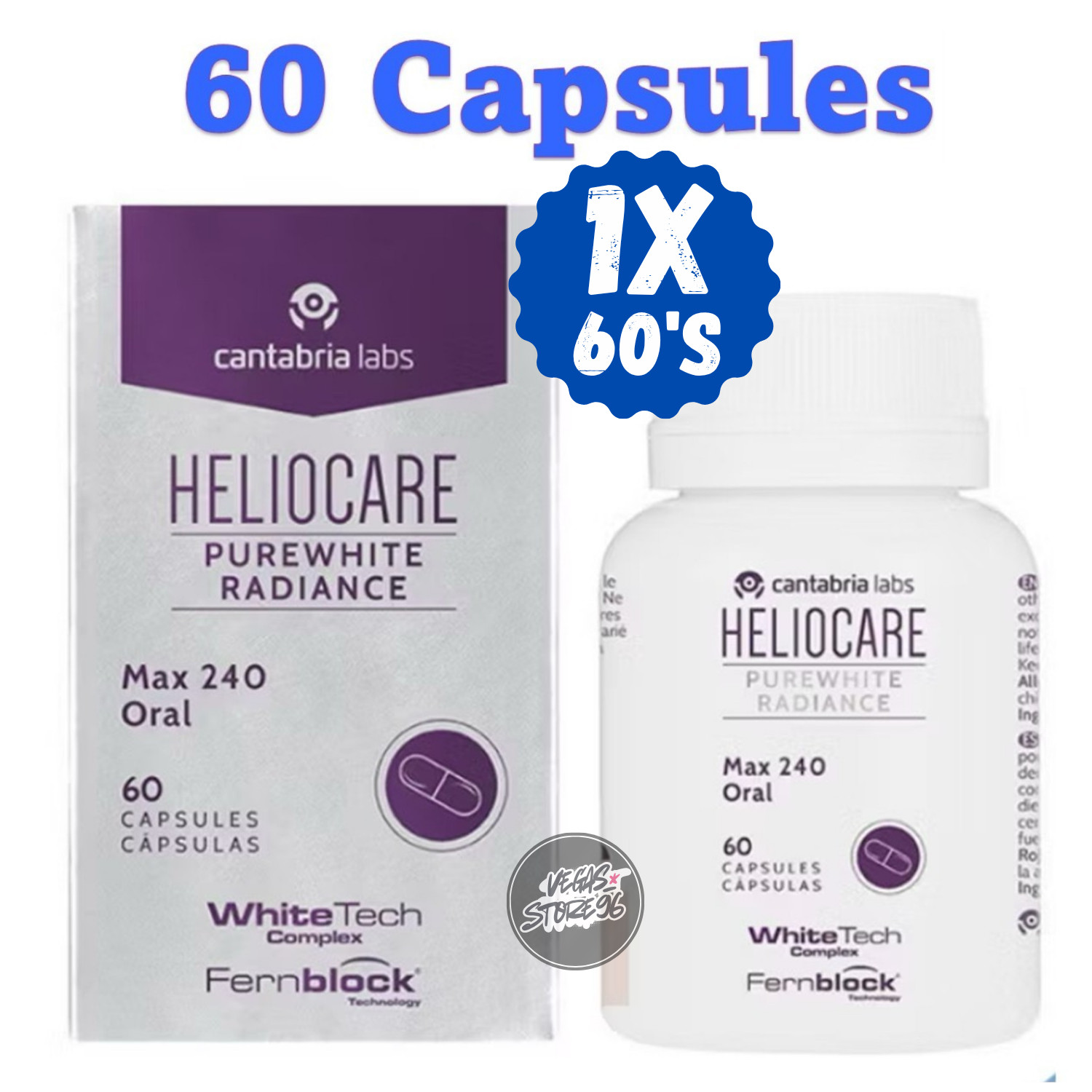 HELIOCARE PureWhite Radiance MAX240 60 Caps Anti Melasma White Skin Radiance
