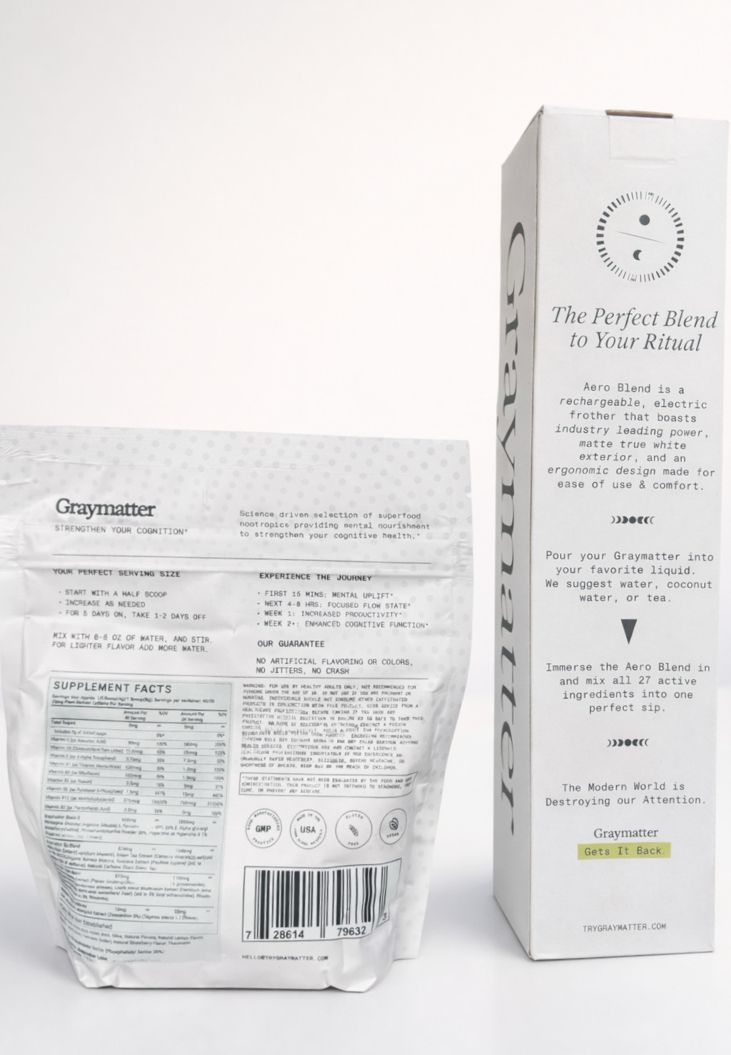 GRAYMATTER Superfood Cognitive Support 40SERV + FROTHER – Strawberry Lemon 🍓🍋