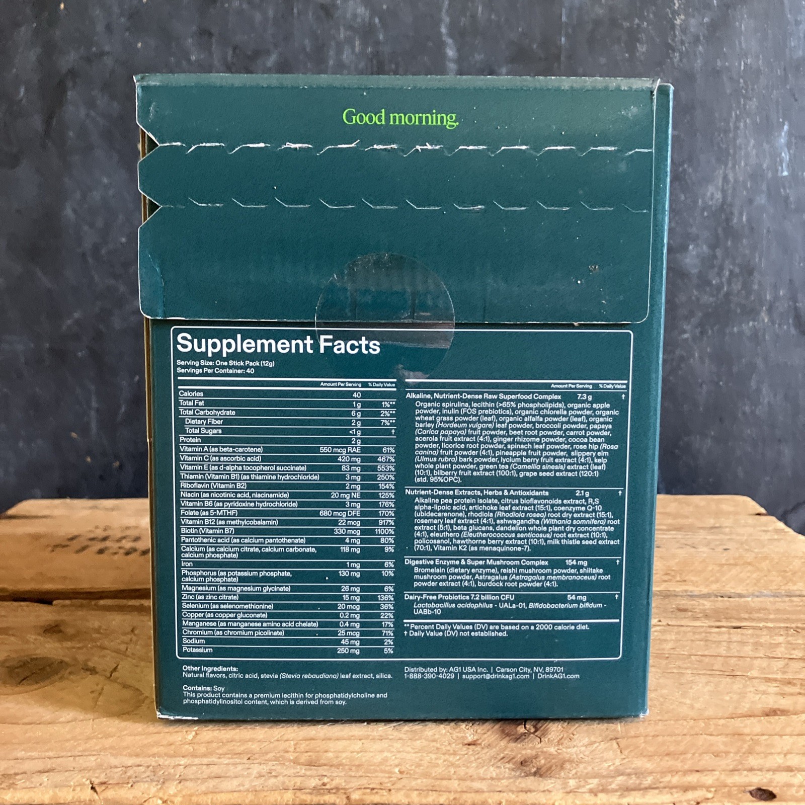 AG1 Greens 40 CT Daily Foundational Nutrition Packet Sealed Box *EXP 05/26*
