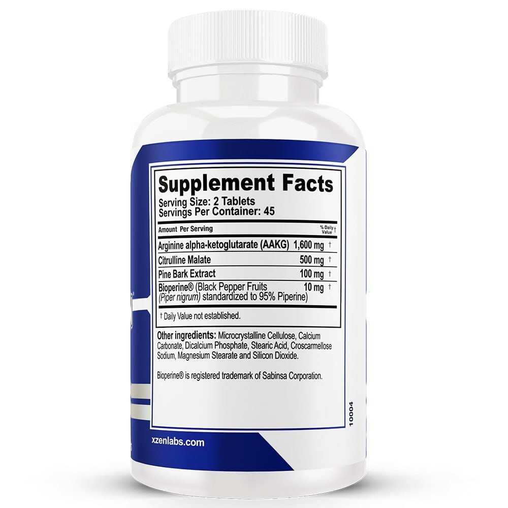 Nitric Oxide Booster Supplement Supports Blood Flow Pre Workout 2210 mg 90 pills